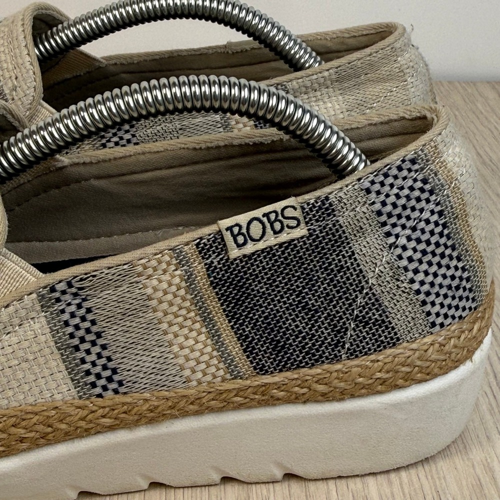 Skechers BOBS Women Striped Espadrille Slip On Platform Sneakers 114521 NVMT 7.5 - Picture 6 of 9